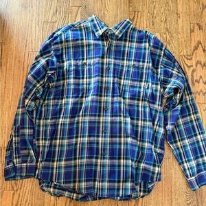Blue Plaid Men's Shirt